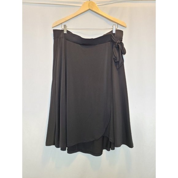 torrid Dresses & Skirts - Torrid Casual Black Wrap Skirt 2X Plus Size Casual Everyday Soft Stretch Basic